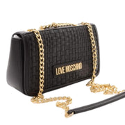 Love Moschino Black Woven Shoulder Bag