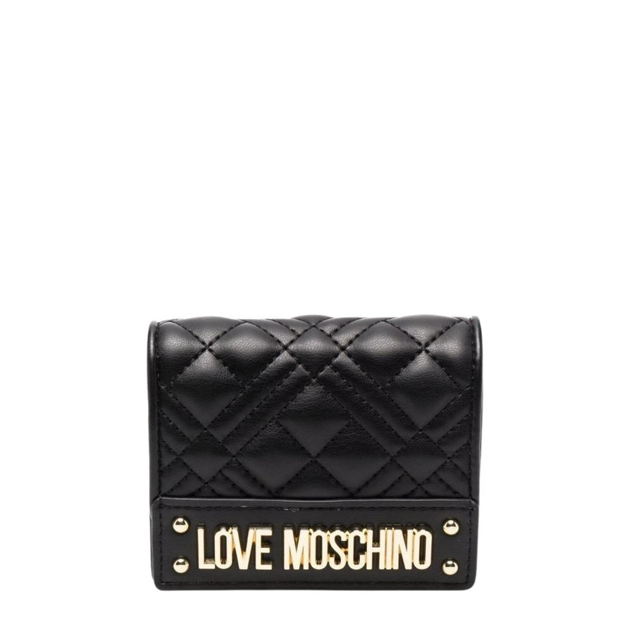Love Moschino Black Quilted Logo Wallets