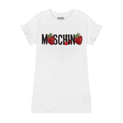 Moschino Girls White Fruit Design Dress