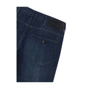EMPORIO ARMANI J06 Slim-Fit, Worn-Wash Jeans In Comfort Denim