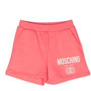 Moschino Kids Double Smiley Pink Sweat Shorts