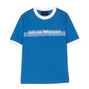 Emporio Armani Kids Contrast Logo Blue T-Shirt