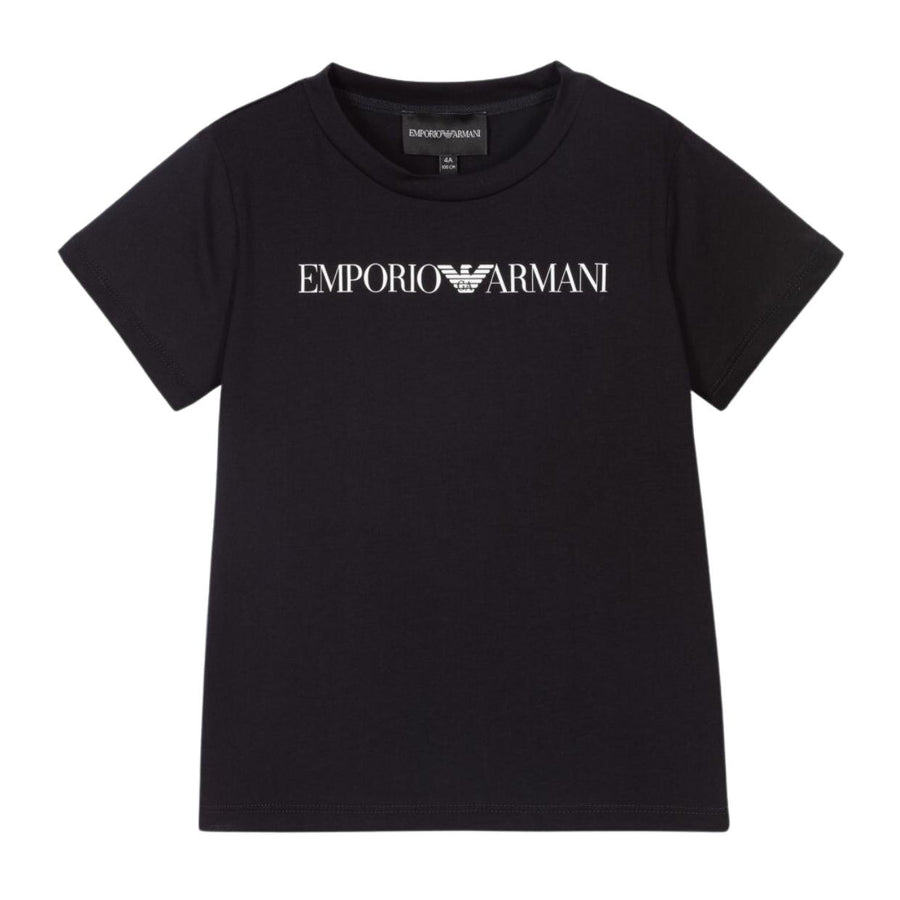 Emporio Armani Kids Printed Logo Dark Navy T-Shirt