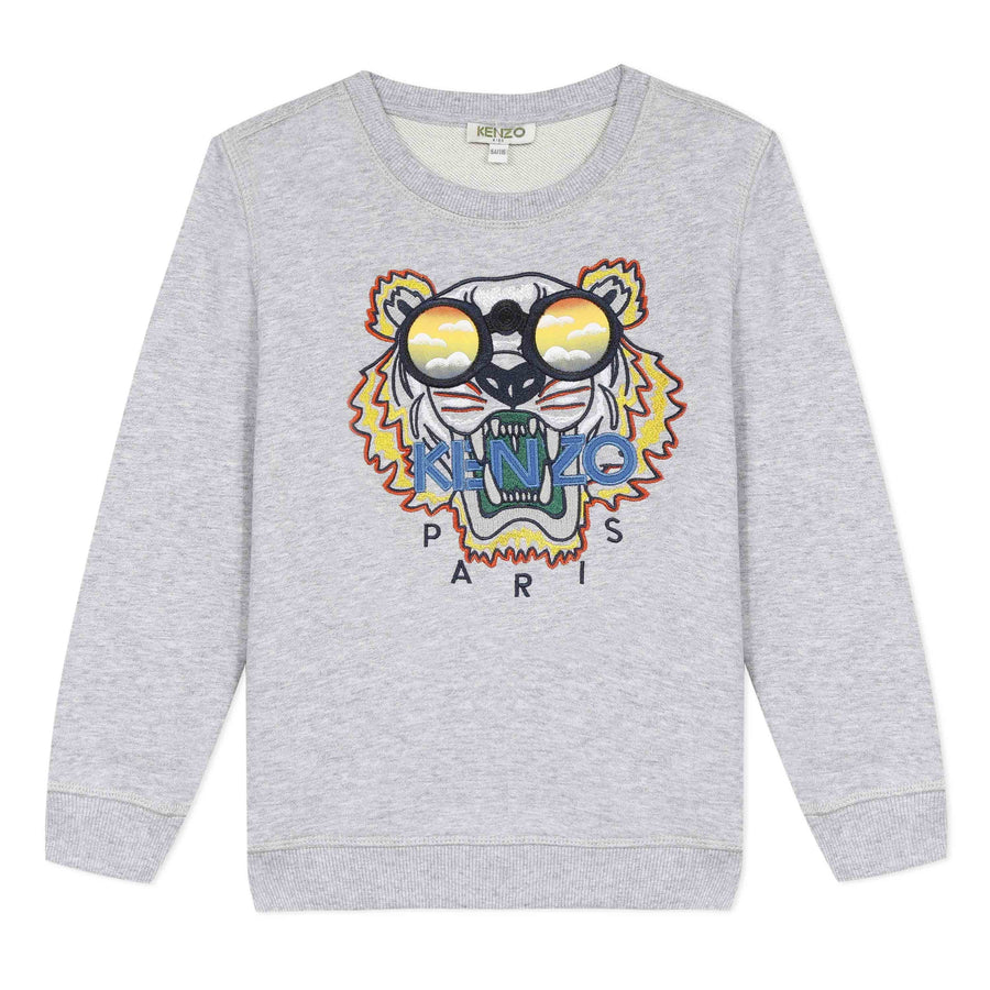 Kenzo Kids Grey Tiger Print Sweatshirt