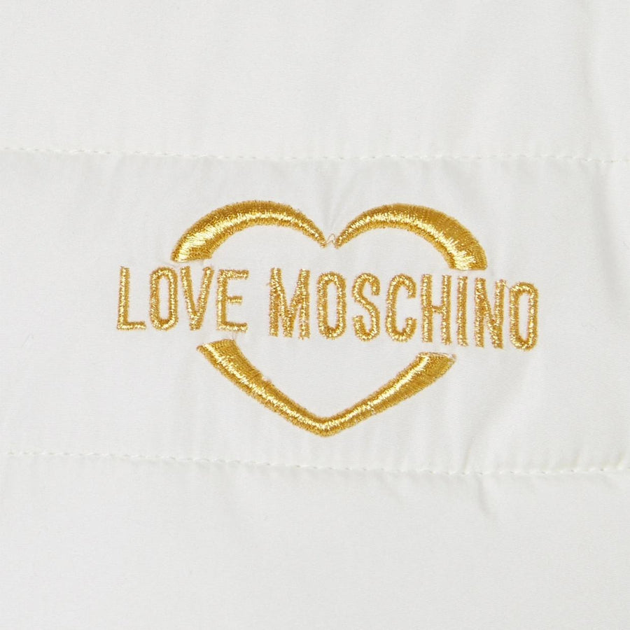 Love Moschino White Padded Logo Jacket