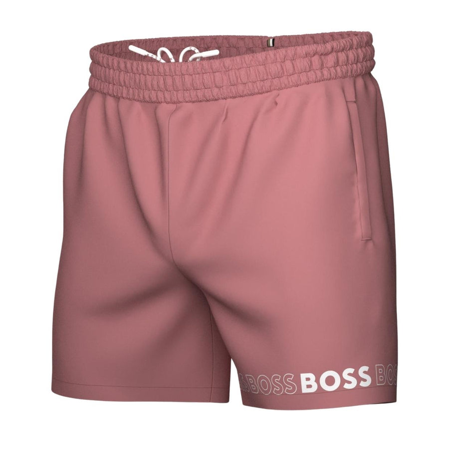 BOSS Dolphin Logo Pink Swim Shorts