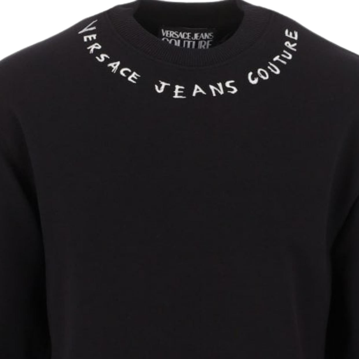 Versace Jeans Couture Embroidered Logo Collar Sweatshirt