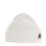 Parajumpers White Logo Patch Beanie Hat