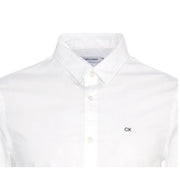 Calvin Klein Stretch Poplin Long Sleeve Bright White Shirt