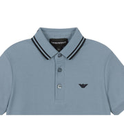 Emporio Armani Kids Eagle Logo  Blue  Polo Shirt