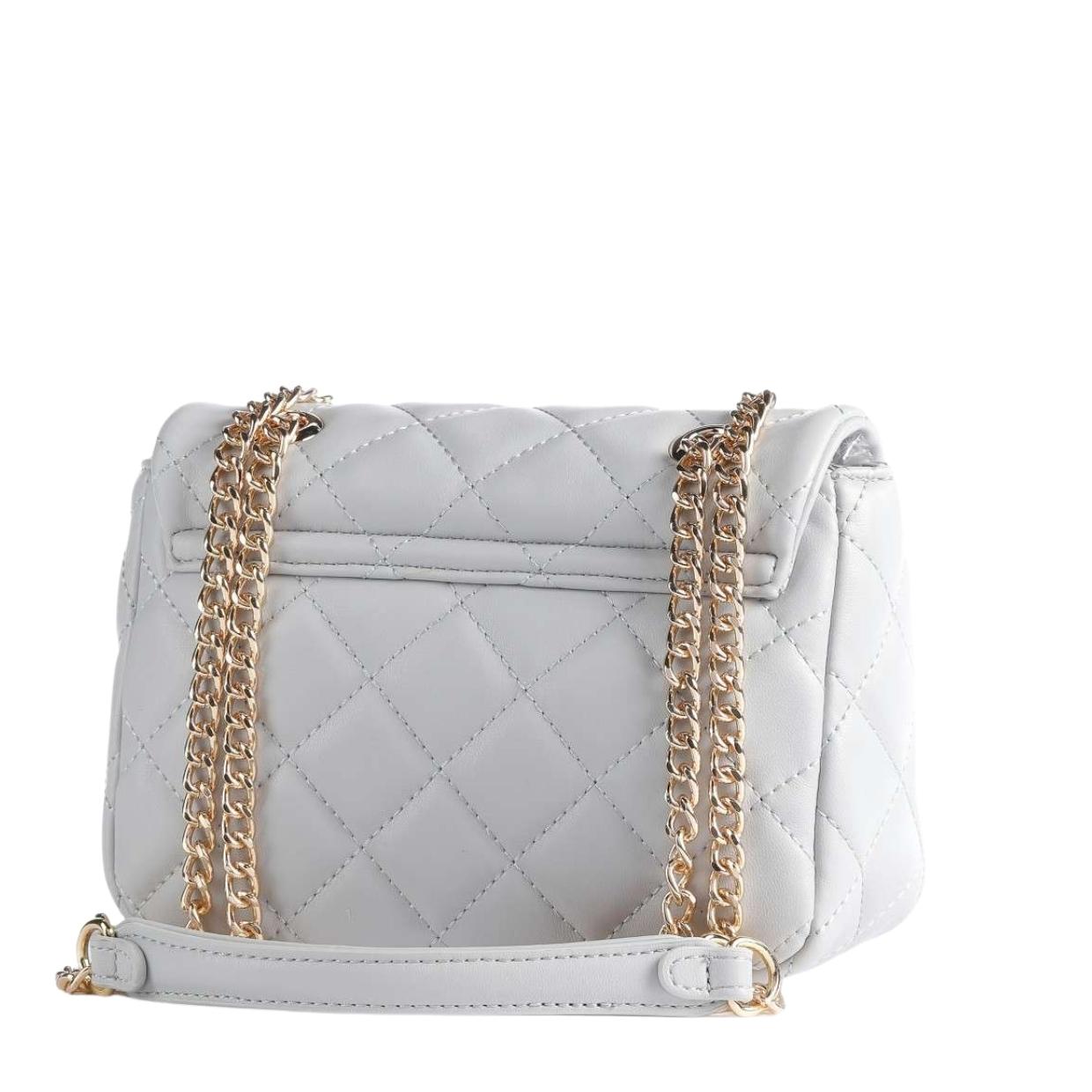 Valentino Bags Ocarina Perla Grey Small Crossbody Bag