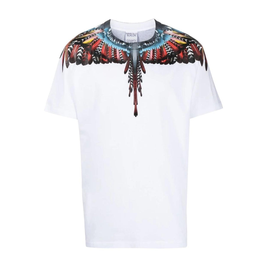 Marcelo Burlon Printed Grizzly Wings White T-Shirt