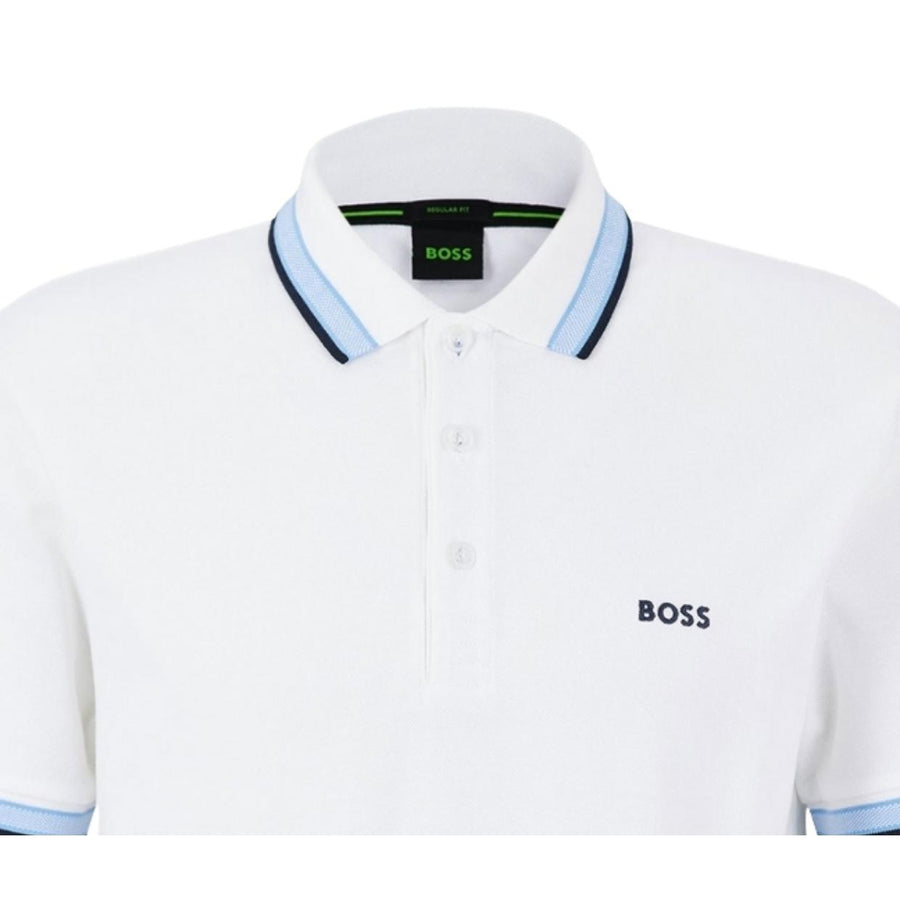 BOSS Logo Paddy White Polo Shirt