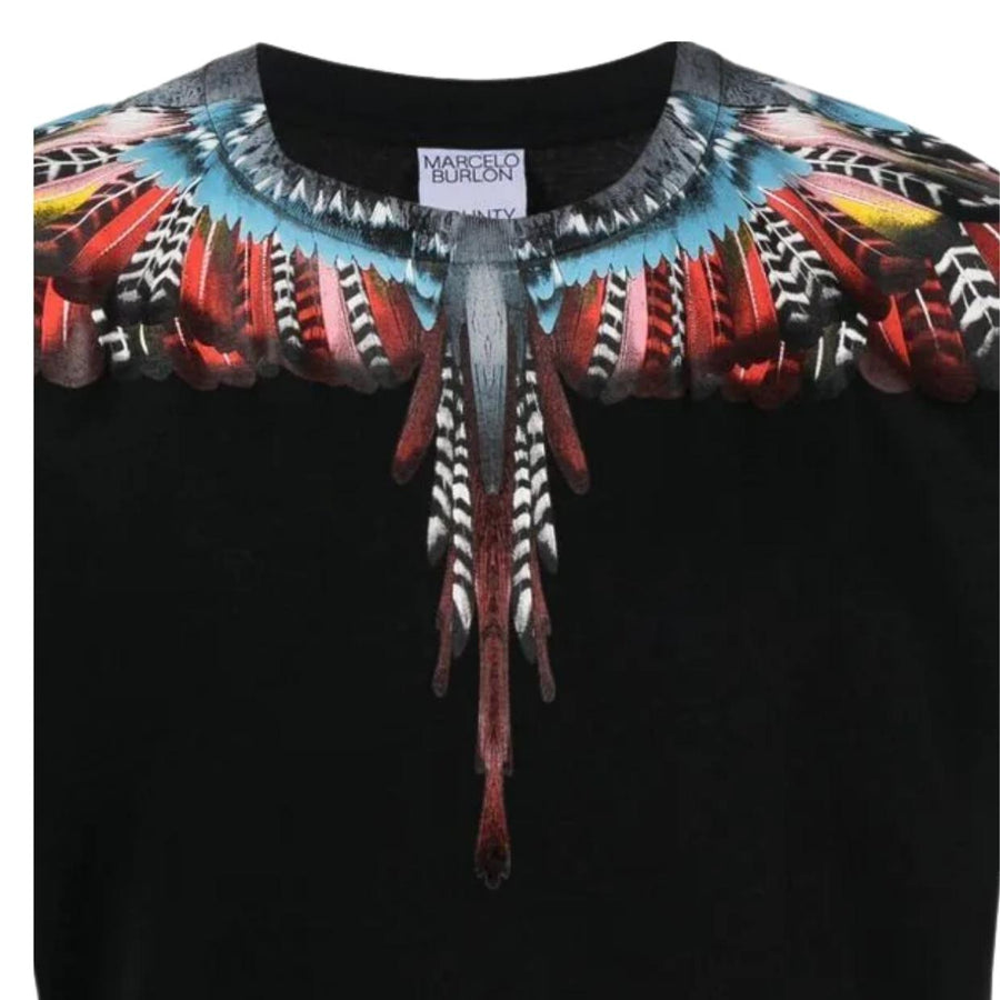 Marcelo Burlon Printed Grizzly Wings Black T-Shirt