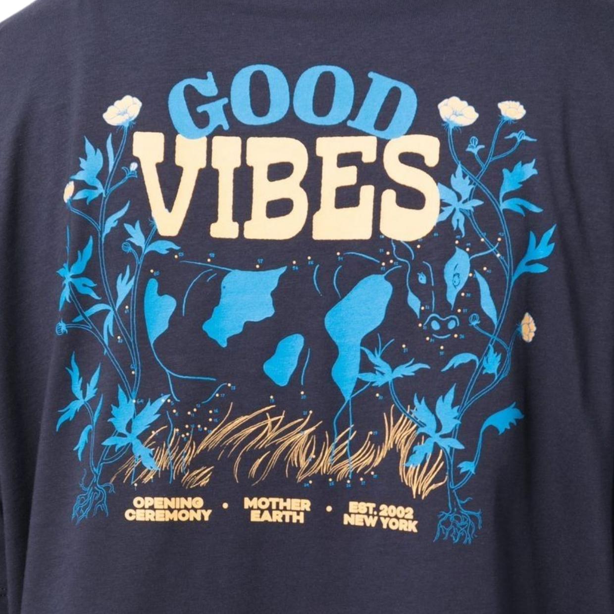 Opening Ceremony Good Vibes Navy T-Shirt