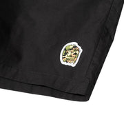 Forty Logo Badge Cam Black Shorts