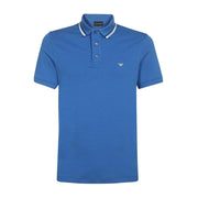 Emporio Armani Royal Blue Collar Logo Tape Polo Shirt