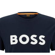 BOSS Printed Logo Thinking Navy T-Shirt
