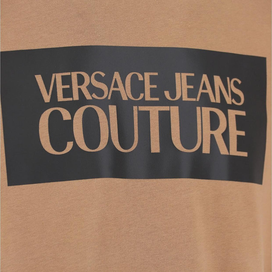 Versace Jeans Couture Printed Logo Brown T-Shirt