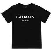Balmain Kids Print Logo Black T-Shirt