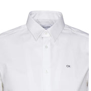 Calvin Klein Stretch Poplin Short Sleeve Bright White Shirt