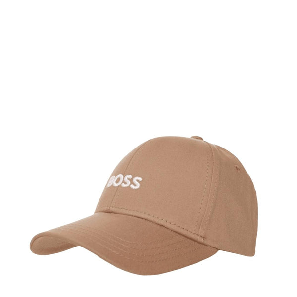 BOSS Embroidered Logo Zed Beige Cap – Retro Designer Wear