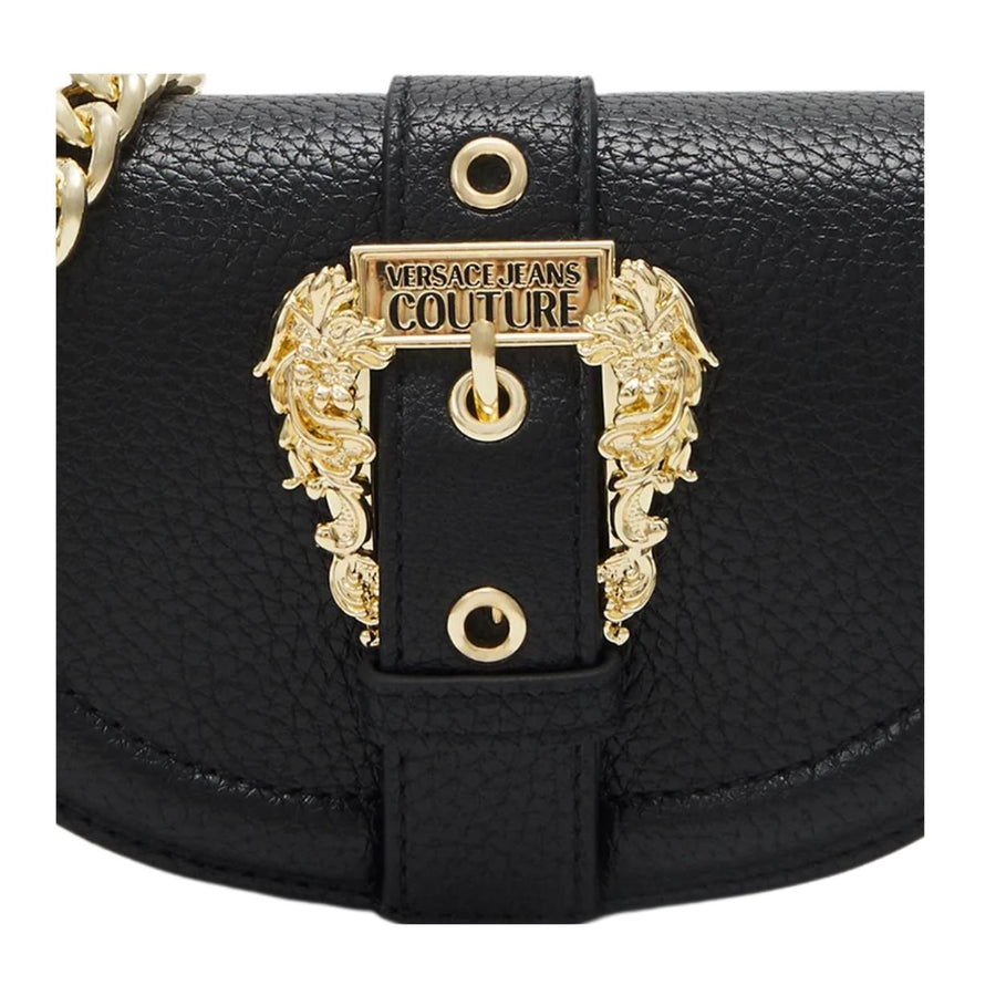 Versace Jeans Couture Buckle Mini Black Shoulder Bag