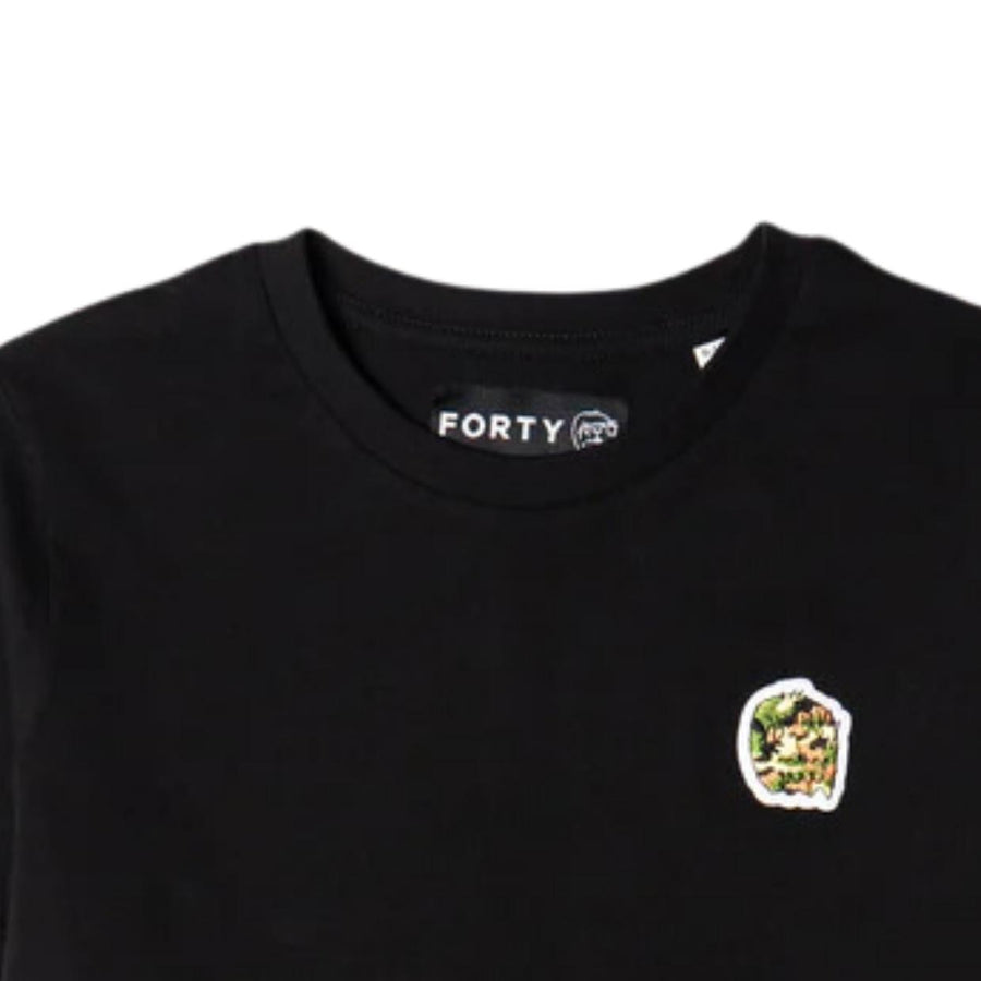 Forty Kids Ben Camo Logo Black T-Shirt