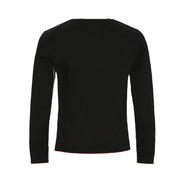 BOSS Organic-cotton sweater with contrast curved logo