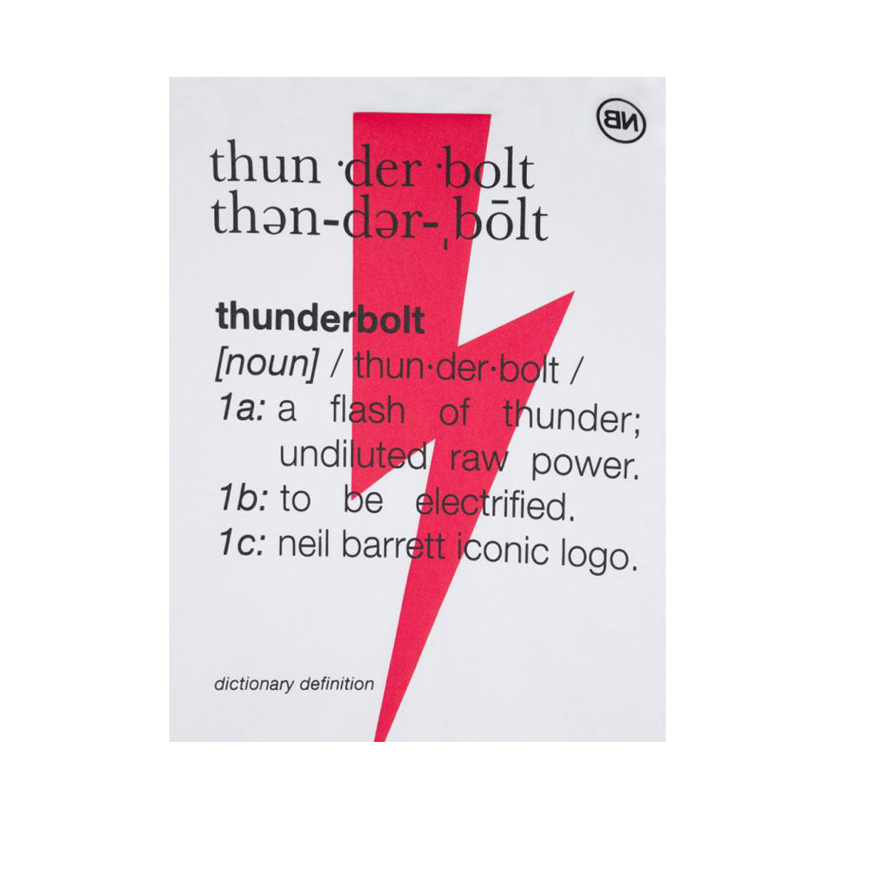 Neil Barrett Thunderbolt Definition Tee Retro Designer Wear