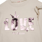 Billieblush Metallic Pink Logo Sweat Dress