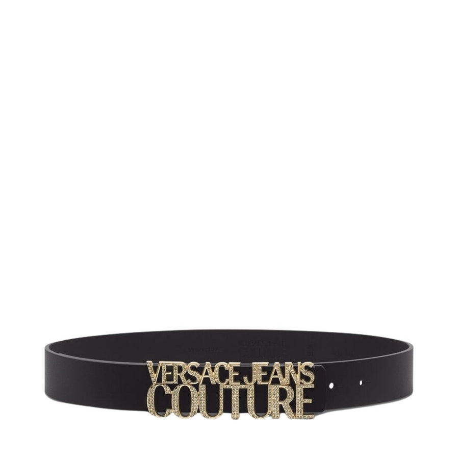 Versace Jeans Couture Rose Gold Logo Leather Belt