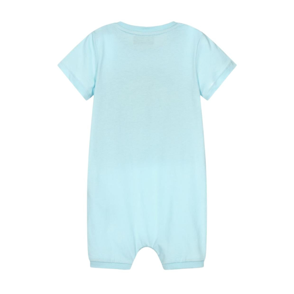 Moschino Baby Sky Blue Logo Romper