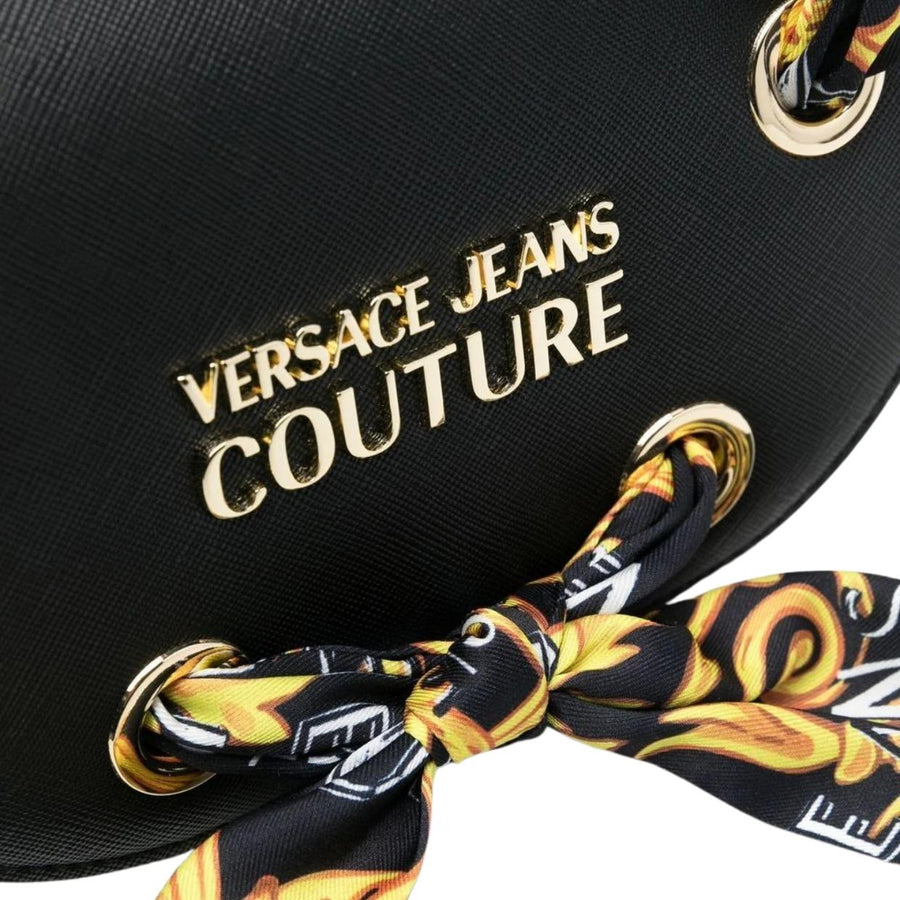 Versace Jeans Couture Scarf Small Black Crossbody Bag