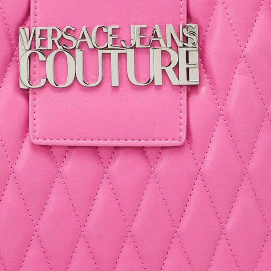 Versace Jeans Couture Pink Logo Loop Quilted Bag