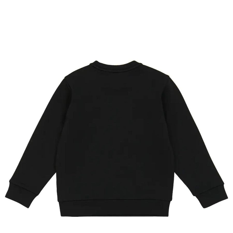 Armani Junior Black Print Logo Sweatshirt