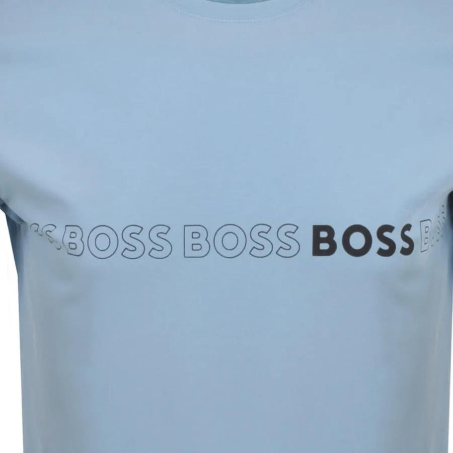 BOSS Light Blue Slim Fit Logo T-Shirt