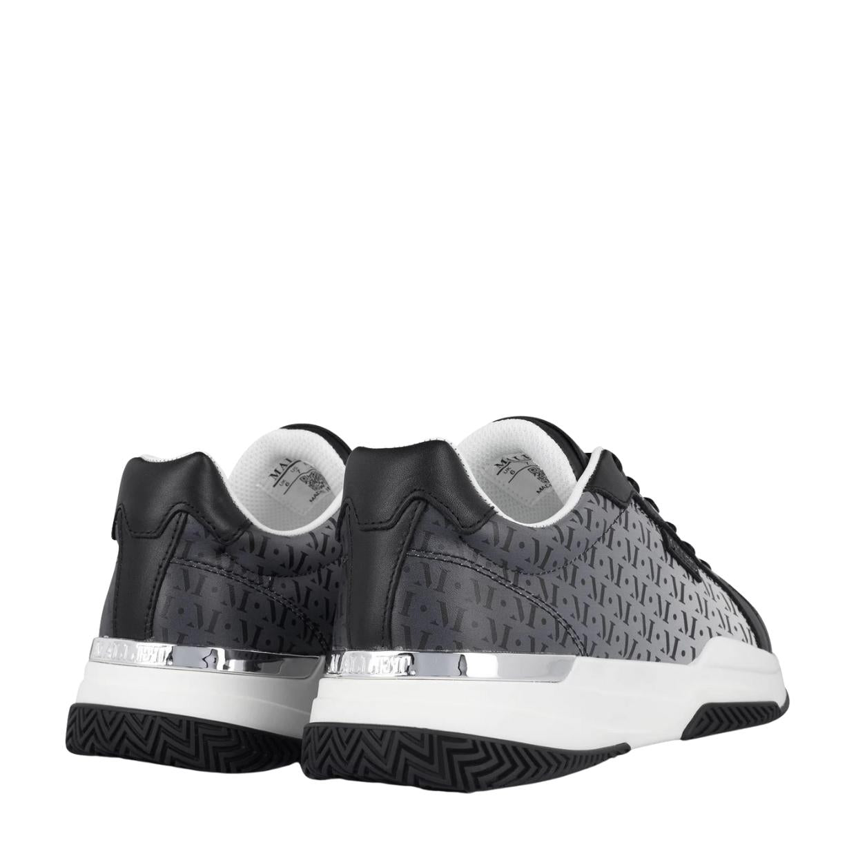 Mallet London Black Kingsland Fade Monogram Trainers Retro