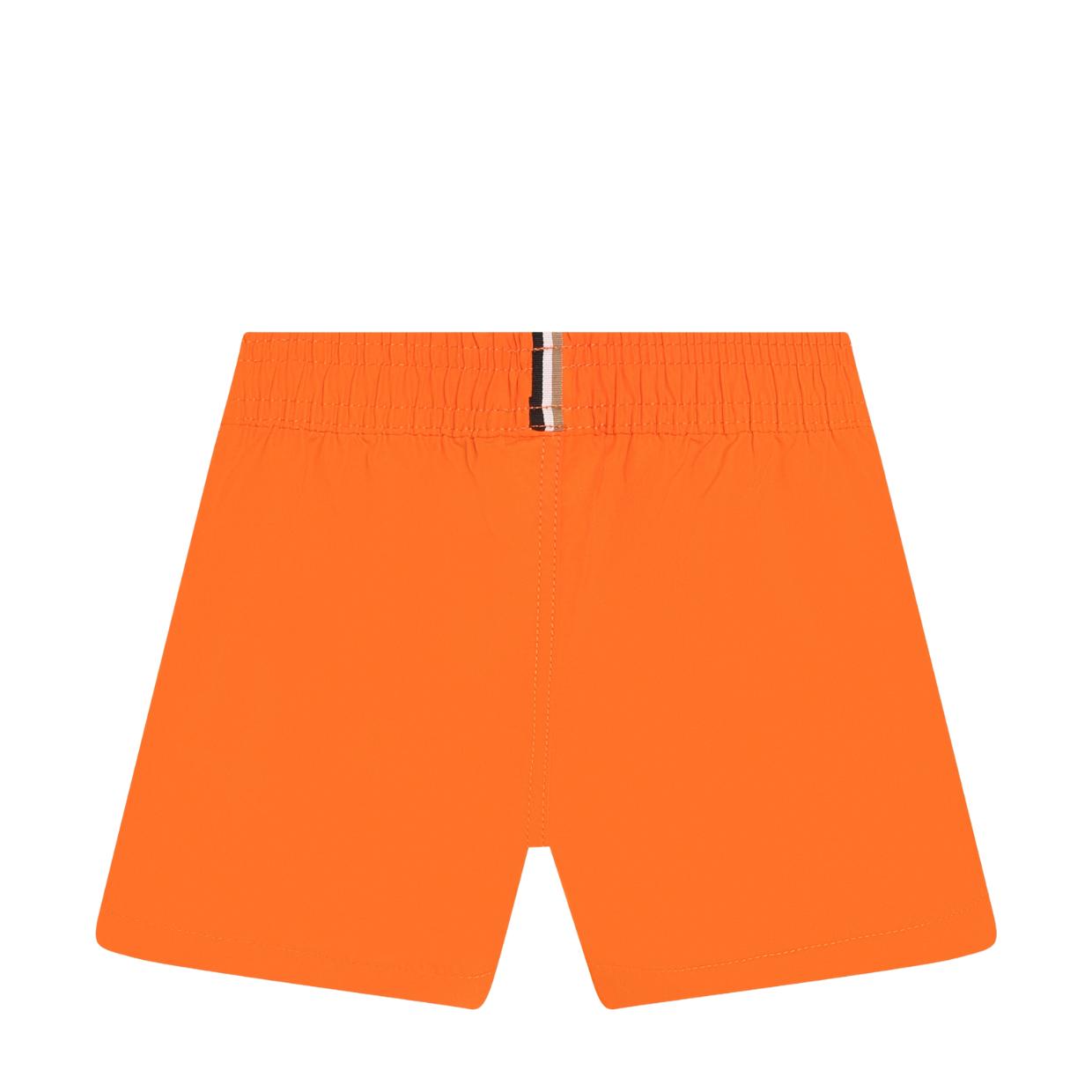 BOSS Baby Printed Logo Orange Swim Shorts
