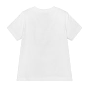 Moschino Kids White Embroidered Teddy Logo T-Shirt