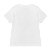 Moschino Kids White Embroidered Teddy Logo T-Shirt