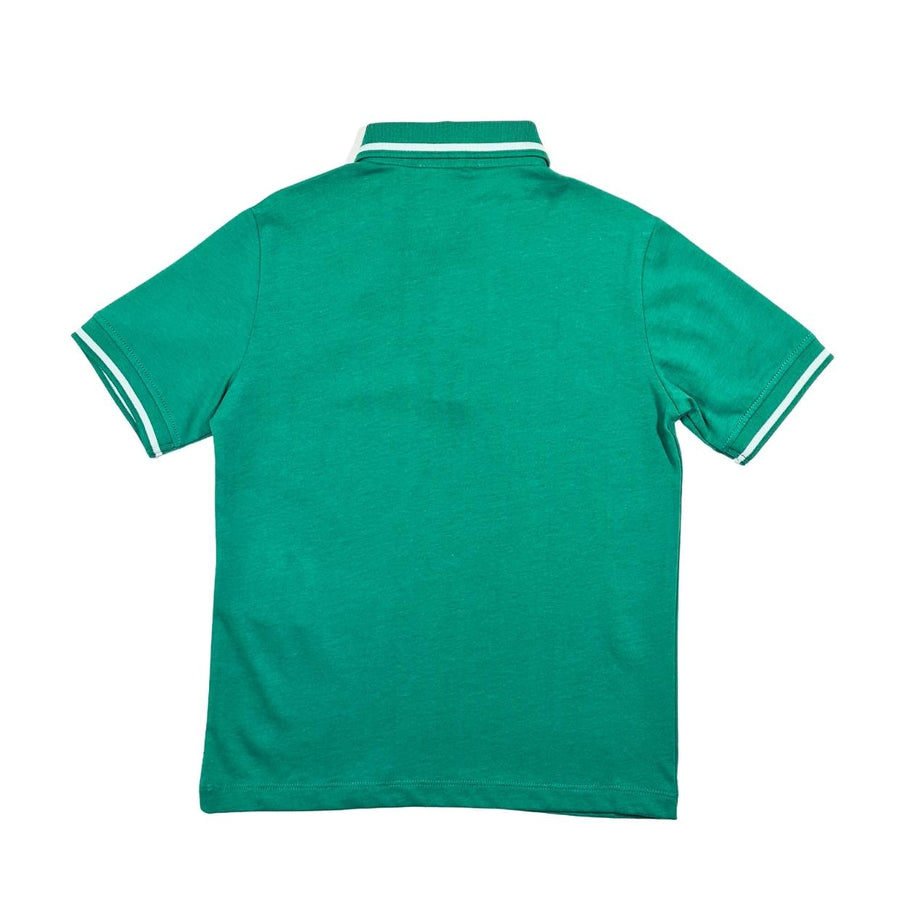 Armani Junior Green Rubberised Logo Polo Shirt