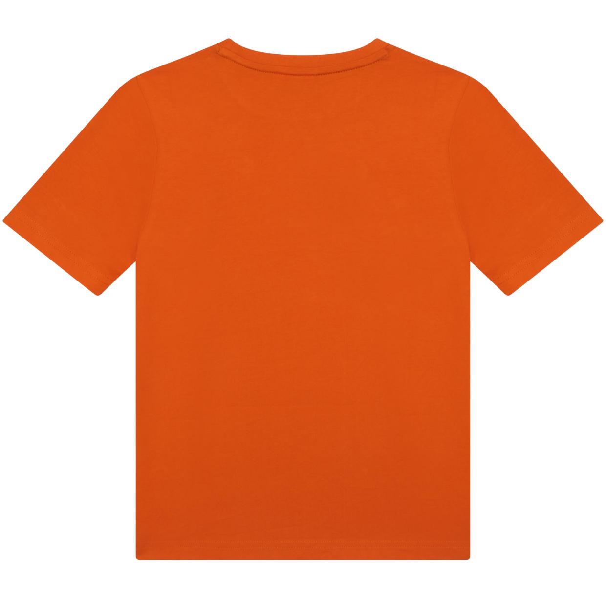 BOSS Kids Large Logo Orange T-Shirt
