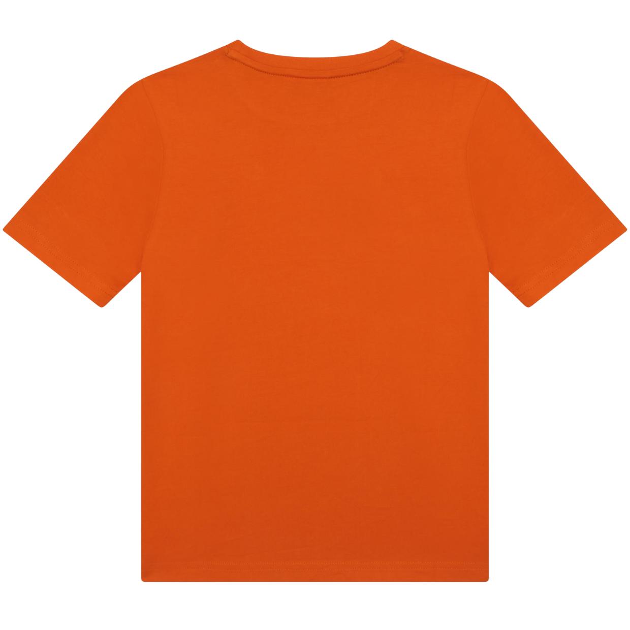 BOSS Kids Large Logo Orange T-Shirt