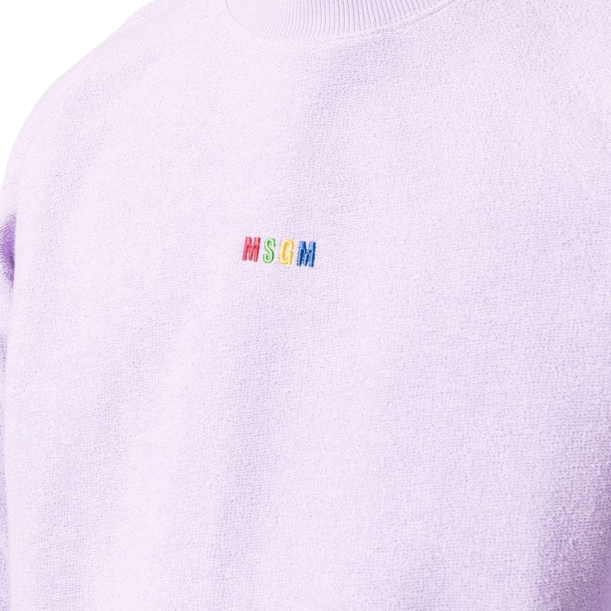 MSGM Lilac Rainbow Logo Sweatshirt