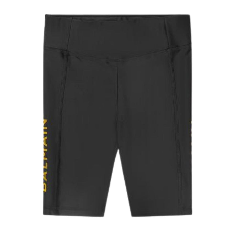 Balmain Kids Black Logo Shorts