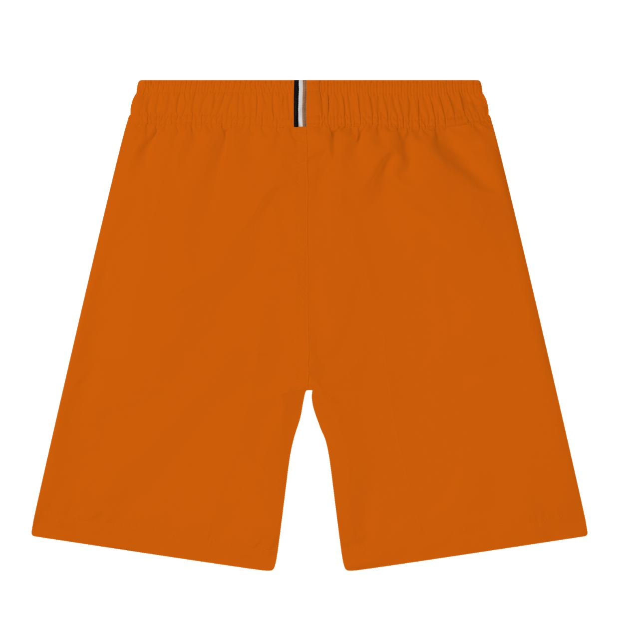 BOSS Kid's Printed Logo Orange Swim Shorts