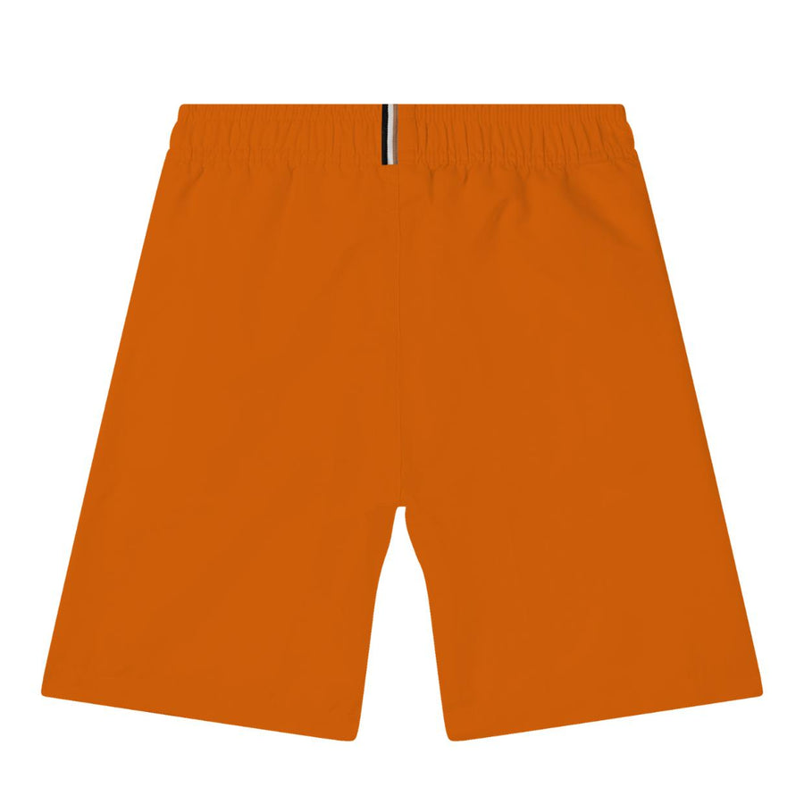 BOSS Kid's Printed Logo Orange Swim Shorts