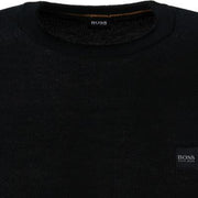 BOSS Cotton-Blend Knitted Sweater With Logo Patch