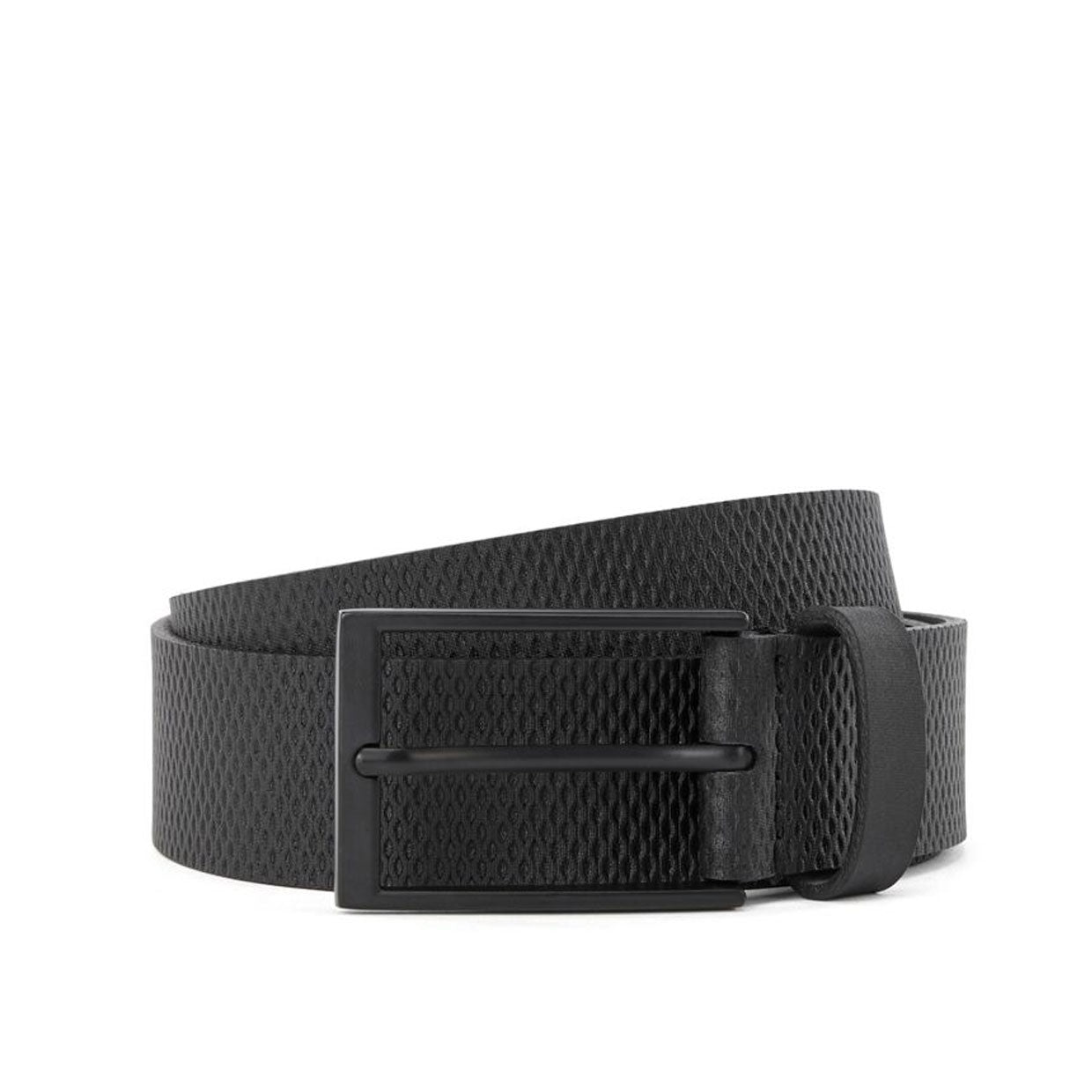 Hugo Boss Italian-Made Belt In Structured Leather With Logo Tip